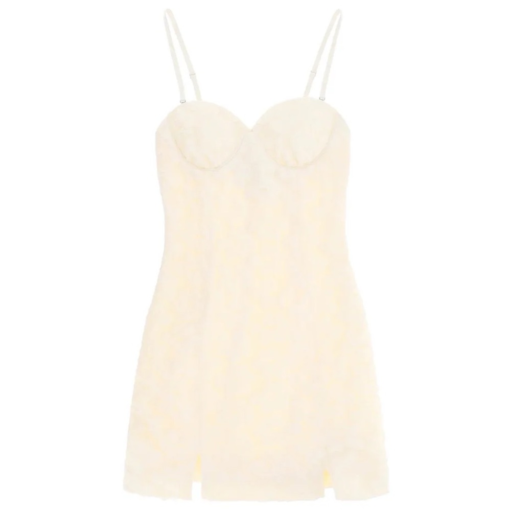 Rotate-FW23 Mini Bustier Dress In Jacquard Fabric